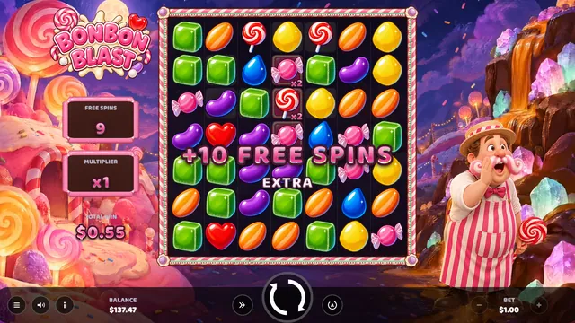 Bonbon Blast: Free spins