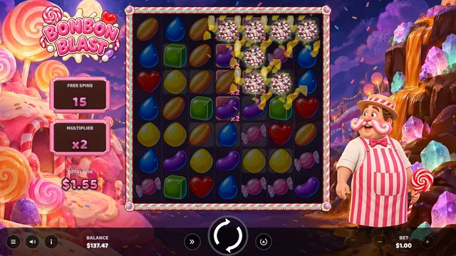 Bonbon Blast: Free spins win