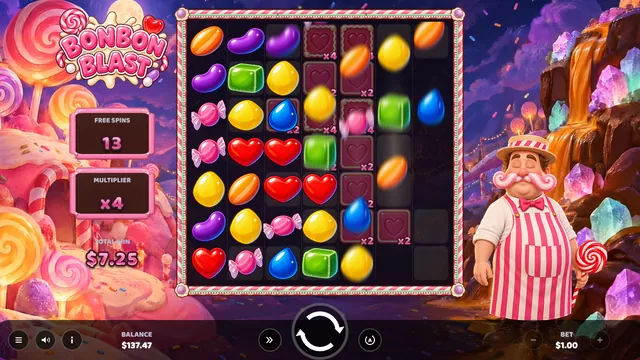 Bonbon Blast: Free spins late