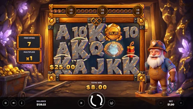 Glitter Pit: Free spins late