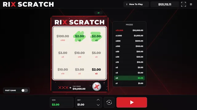 Rix Scratch: Second card