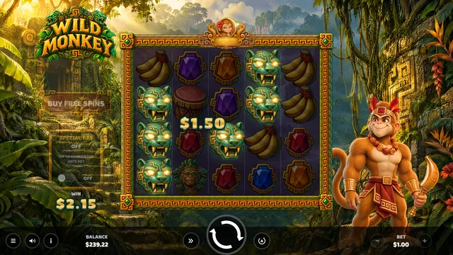 Wild Monkey: Spin win