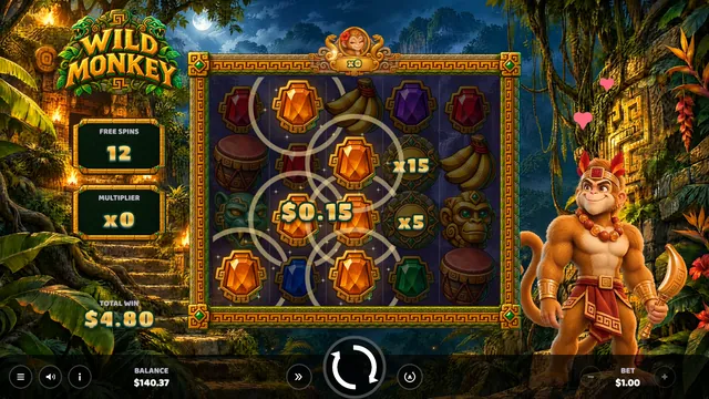 Wild Monkey: Free spins win